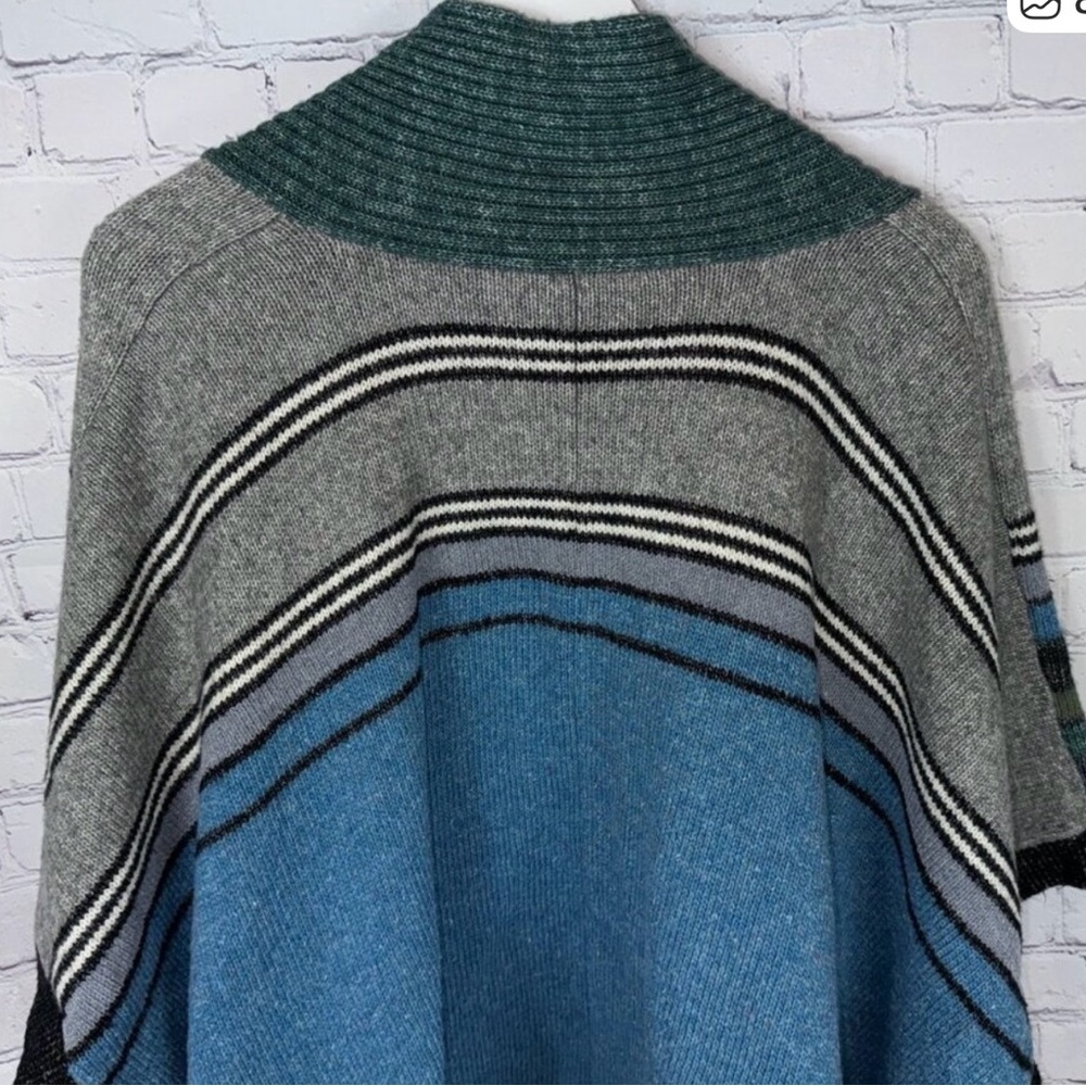 Cabi 3846 Windchill Wrap Open Front  Blue, Turquoise and Gray  Sweater-XS/S - Picture 7 of 10